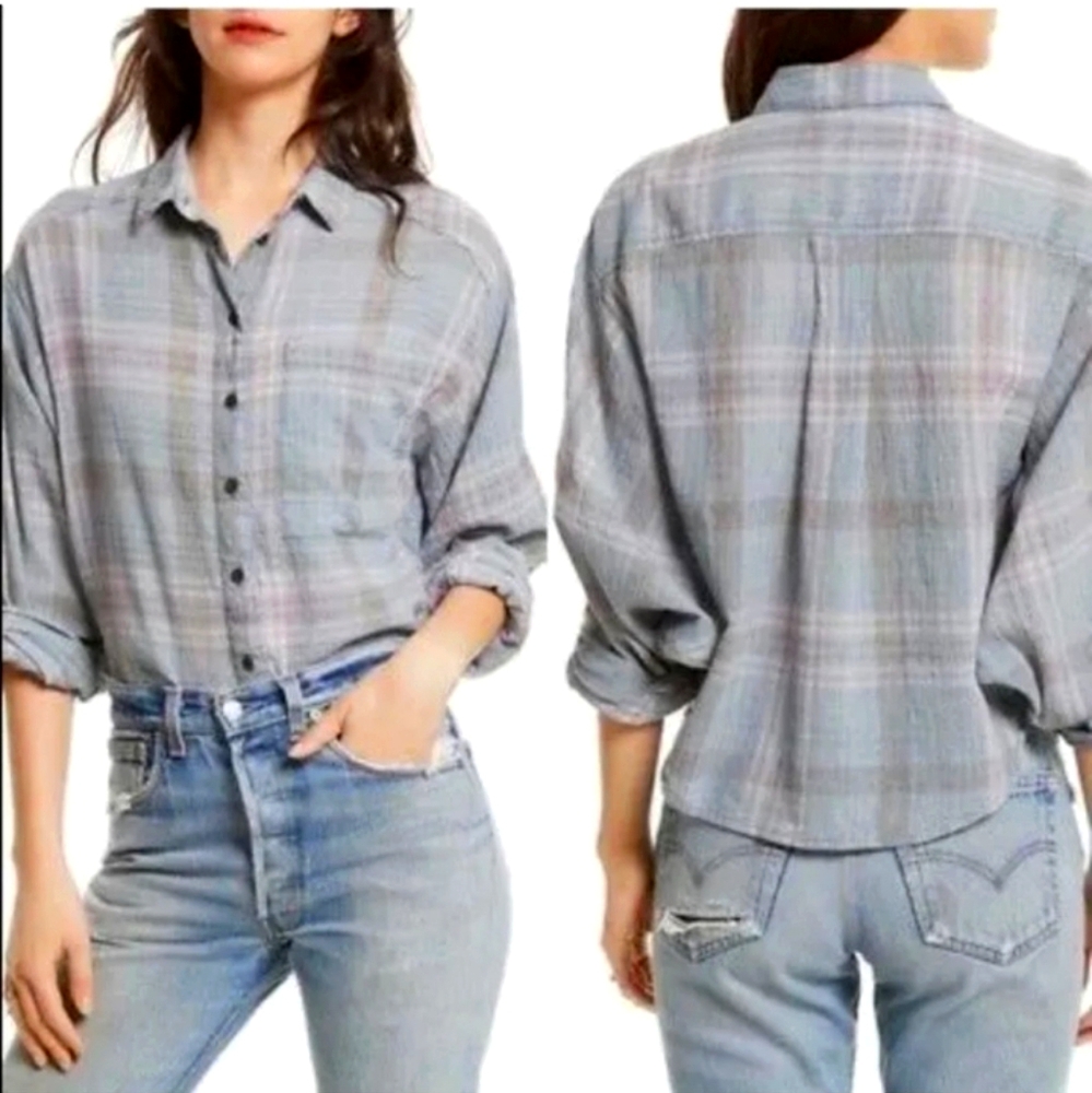 Free People | Bat Wing Button Down. Size Medium.
